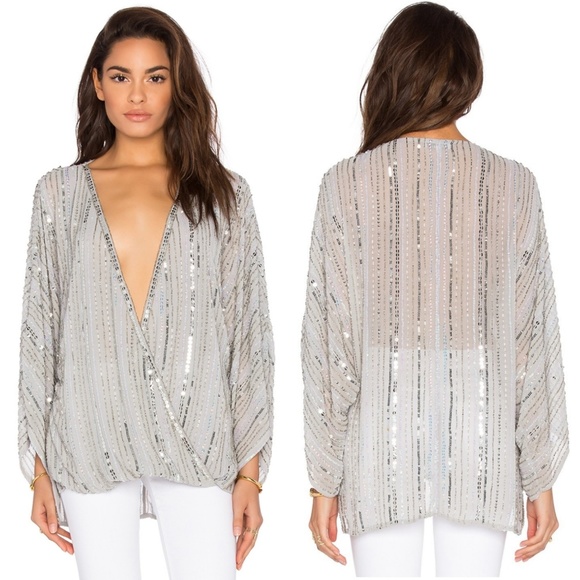 Parker Tops - Parker 'Bayside' Sequin Irridescent Blouse Top